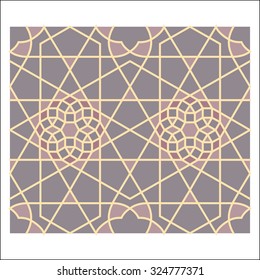 Arabesque pattern, vector tiling blocks