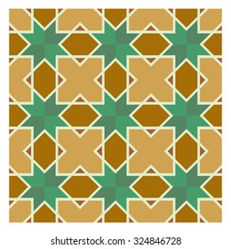 Arabesque pattern, vector tiling blocks