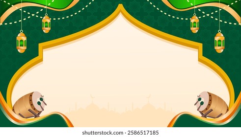 Arabesque ramadan ramazan with ramadhan lantern ornamental islamic background eid mubarak