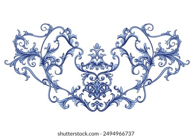 Arabesque with scrolls in Baroque style