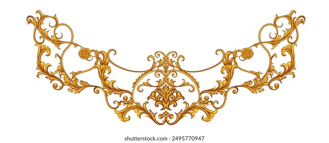 Arabesque with scrolls in Baroque style