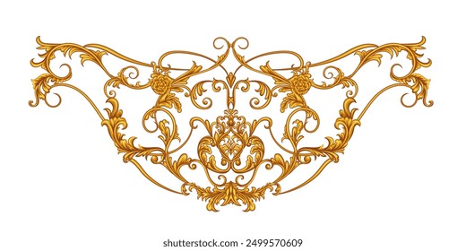 Arabesque with scrolls in Baroque style