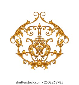 Arabesque with scrolls in Baroque style