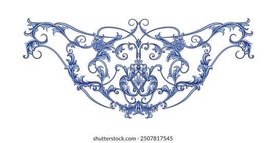 Arabesque with scrolls in Baroque style