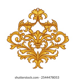 Arabesque with scrolls in Baroque style