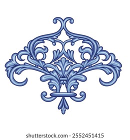 Arabesque with scrolls in Baroque style