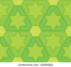 Arabesque Seamless Colorful Pattern in green