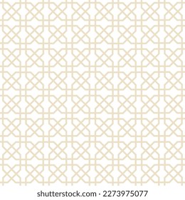 Arabesque seamless pattern. Arabic line abstract ornament with geometric shapes.