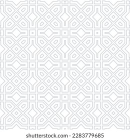 Arabesque seamless pattern. Arabic line abstract ornament with geometric shapes.