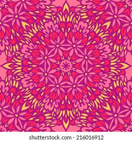 Arabesque seamless pattern. Background vintage flower. Texture royal vector. Fabric illustration