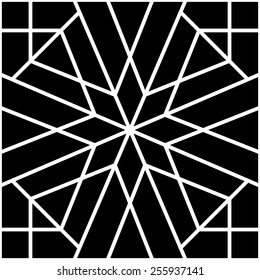 Arabesque Seamless Pattern | Black Blocks