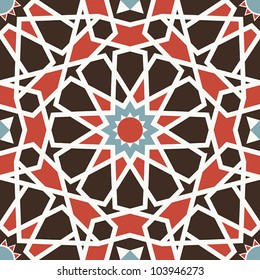 Arabesque seamless pattern in editable vector file