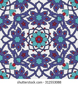 Arabesque seamless pattern in editable vector file