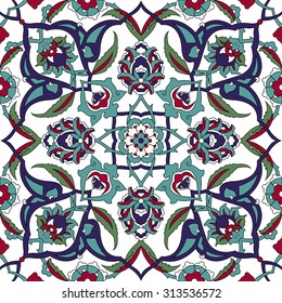 Arabesque seamless pattern in editable vector file