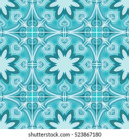 Arabesque seamless pattern in editable vector file