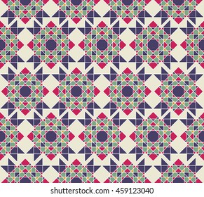 Arabesque seamless pattern, Islamic geometric background, tile design, vector illustration can be used for wallpaper, cover fills, web page background, surface textures.