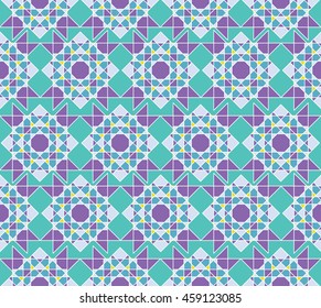 Arabesque seamless pattern, Islamic geometric background, tile design, vector illustration can be used for wallpaper, cover fills, web page background, surface textures.