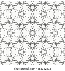 Arabesque, Seamless pattern line art in Moroccan style