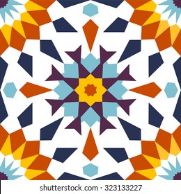 Arabesque seamless pattern, mashrabiya background, tile design, vector illustration