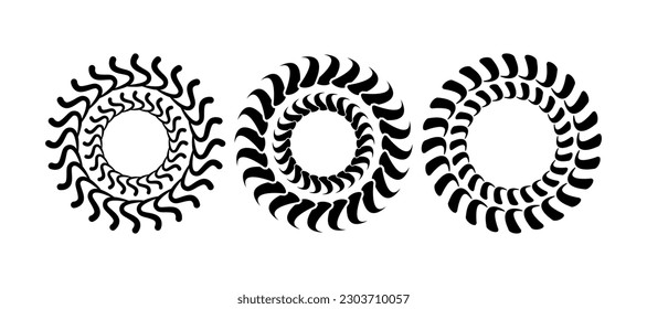 Arabesque set isolate. Ornament frame for the logo. Decorative element for postcard design