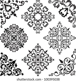 Arabesque set isolated on white