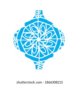 Ornamento de copos de nieve árabe para tu diseño