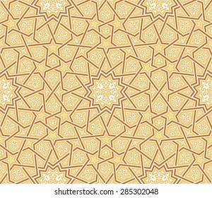 Fondo árabe de Star Ornament Brown, Ilustración vectorial