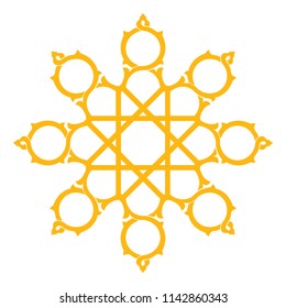 Arabesque star shape, artistic design element
