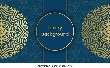 Arabesque style decorative mandala background. Luxury ornamental gold vintage greeting card background design. Invitation, Diwali, India, Indian, Arabic, Damask, Asian, Turkish.
