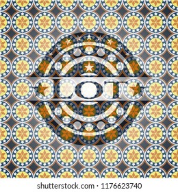 Lot arabesque style emblem. arabic decoration.