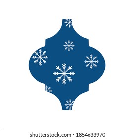 Arabesque Tile Christmas Ornament Vector Illustration