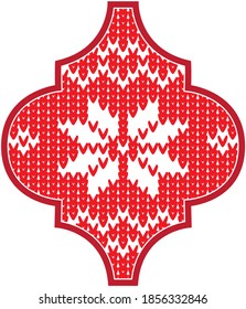 Arabesque Tile Christmas sweater Ornament  Christmas   new year design