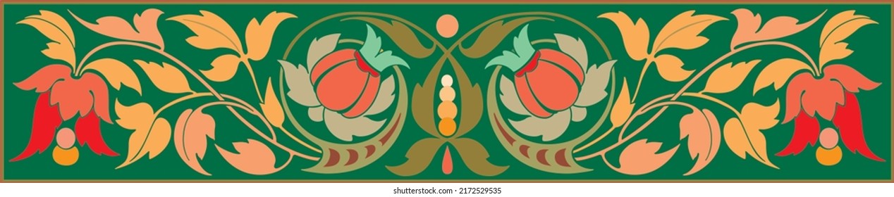 Arabesque vector element for design template. Luxury ornament in oriental style. green flower illustration. Decorative decor for invitations, greeting cards, wallpapers, backgrounds, web pages.