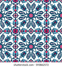 Arabesque vintage decor ornate seamless for design template vector. Eastern style pattern. Elegant floral decoration print. Ornamental illustration for invitation, greeting card, wallpaper, background