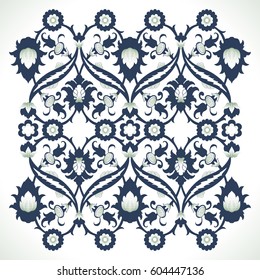 Arabesque vintage ornate border elegant floral decoration print for design template vector. Eastern style pattern. Ornamental illustration for invitation, greeting card, wallpaper, wedding invitation