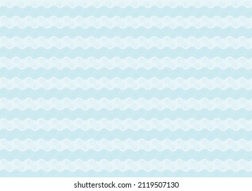 Arabesque or wave pattern. Blue and light blue. Background vector illustration.