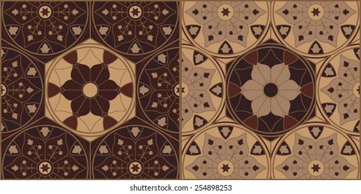 Arabesque Wooden Ornamental Chess Tiles