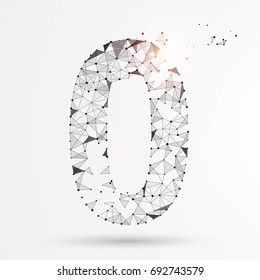 The Arabia figures are joined by dots and lines,Font design.