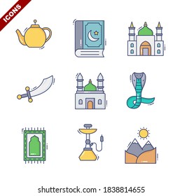 arabia set vector illustration icon
