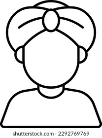 Arabian Arab user people avatar Outline