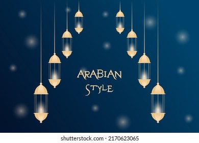 Arabian Background,Arabic Ramadan Lantern .Decoration lamp.