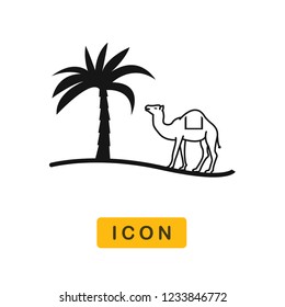 Arabian camel vector icon