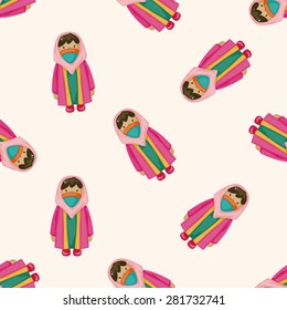 Arabian , cartoon seamless pattern background