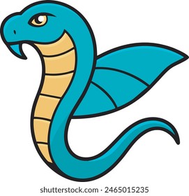 Arabian Cobra flies icon vector