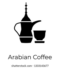 Arabian coffee icon vector 