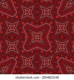 Arabian endless pattern graphic design. Traditional geometric background. Tile print in ethnic style. Patchwork motifs in baroque style.