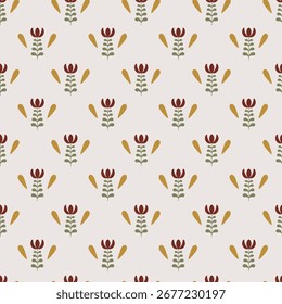 Arabian Blume nahtlose Muster für Wüstenkaffee. Traditioneller Druck im Nahen Osten. Vektorgrafik