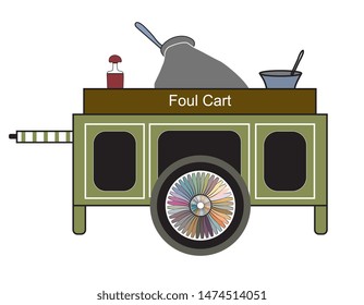 Arabian food cart with one wheel