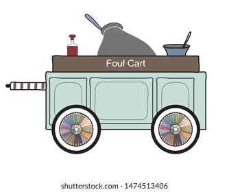 Arabian food cart with two wheels ( Foul Cart )
