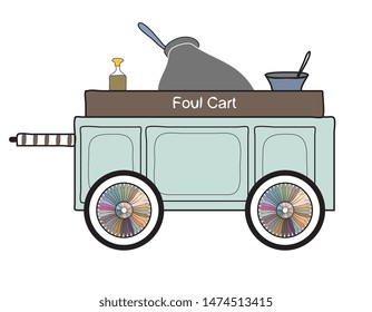 Arabian food cart with two wheels ( Foul Cart )